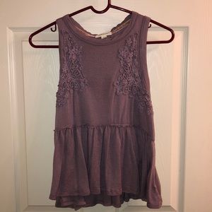 Taylor & Sage Lavender High Neck Tank Top